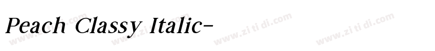 Peach Classy Italic字体转换